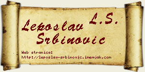 Leposlav Srbinović vizit kartica